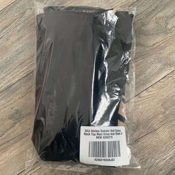 NWT G.I.L.I. SWEATER SCOOP NECK MAXI DRESS 0 - Picture 11 of 13